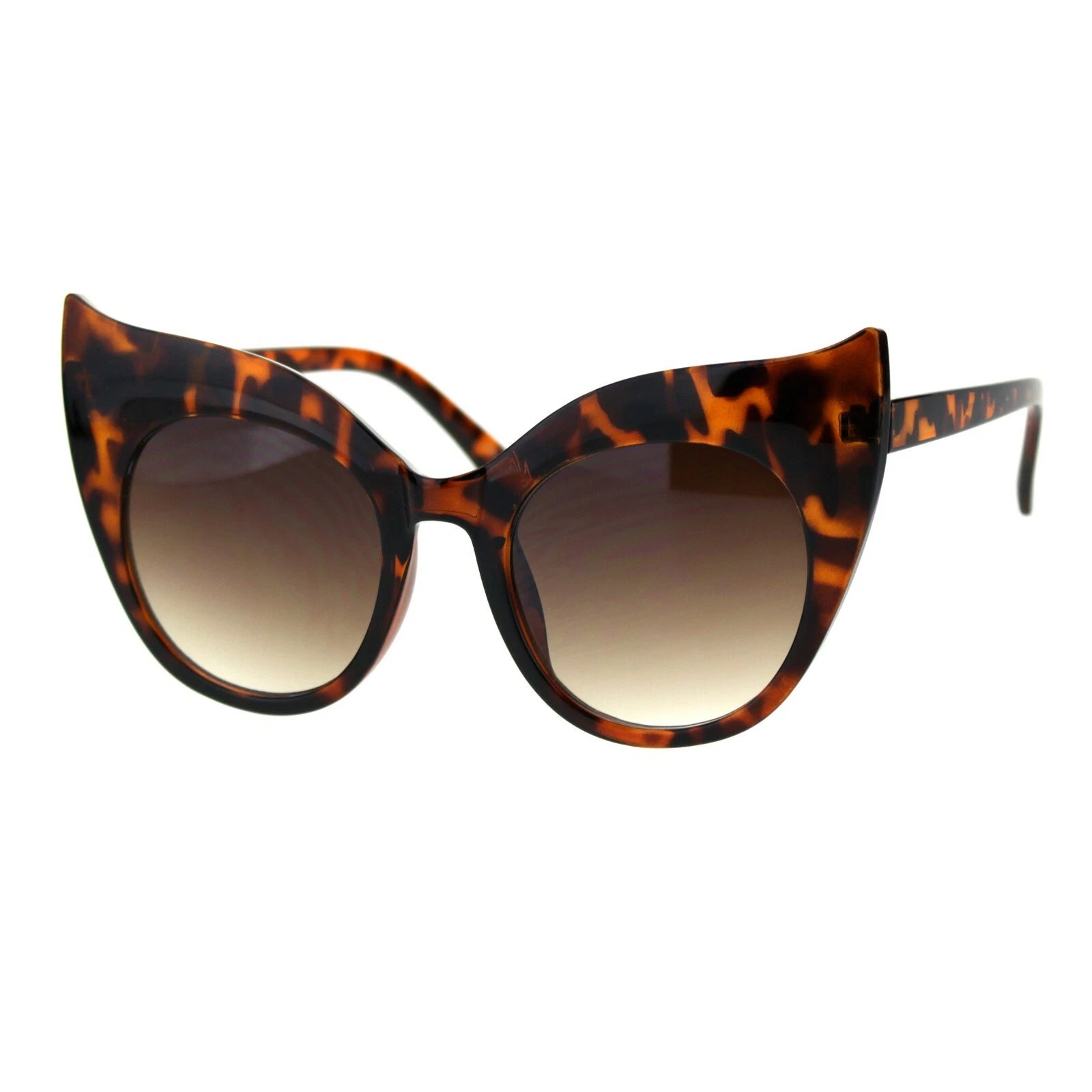 Womens Bat Shape Large Butterfly Cat Eye Plastic Sunglasses