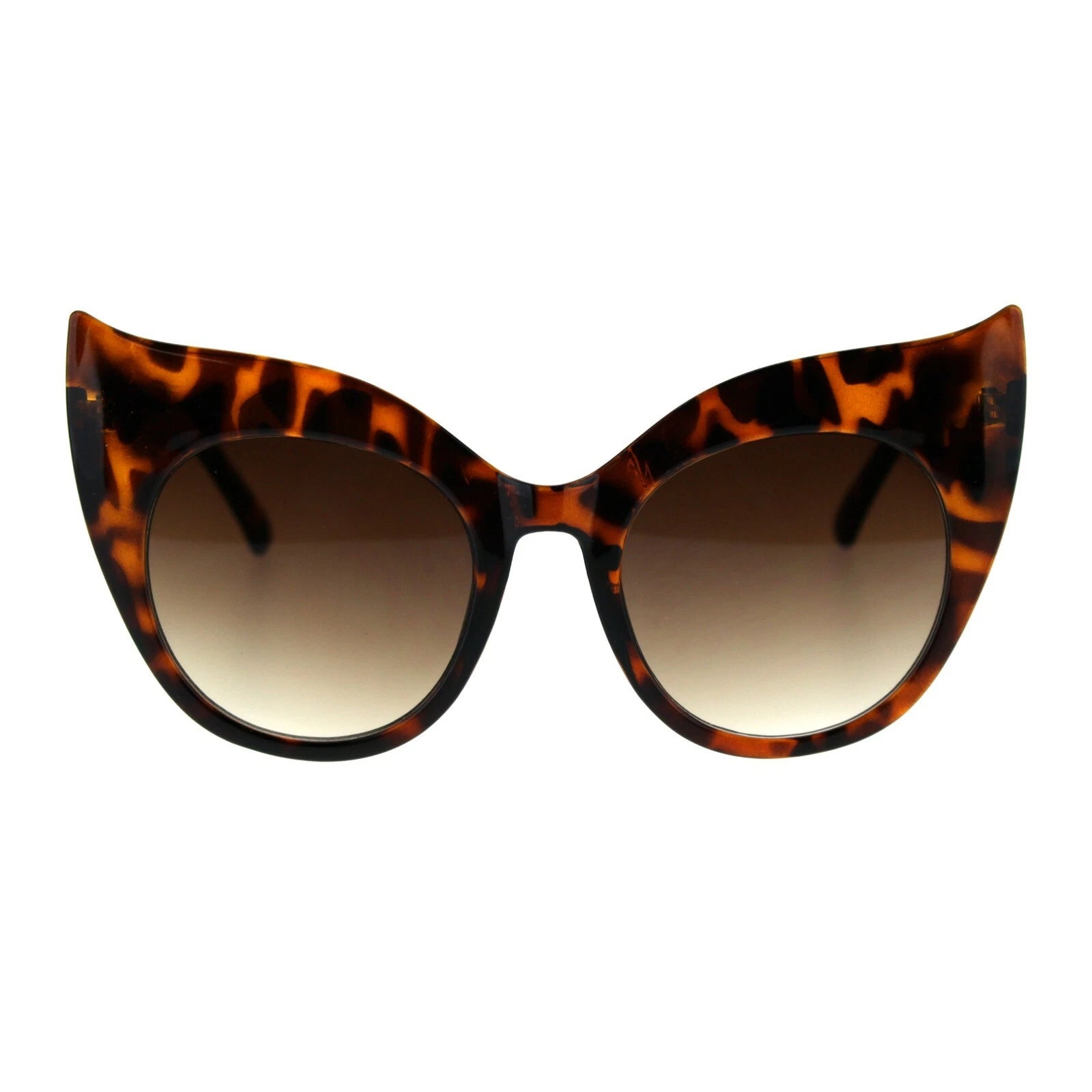 Womens Bat Shape Large Butterfly Cat Eye Plastic Sunglasses