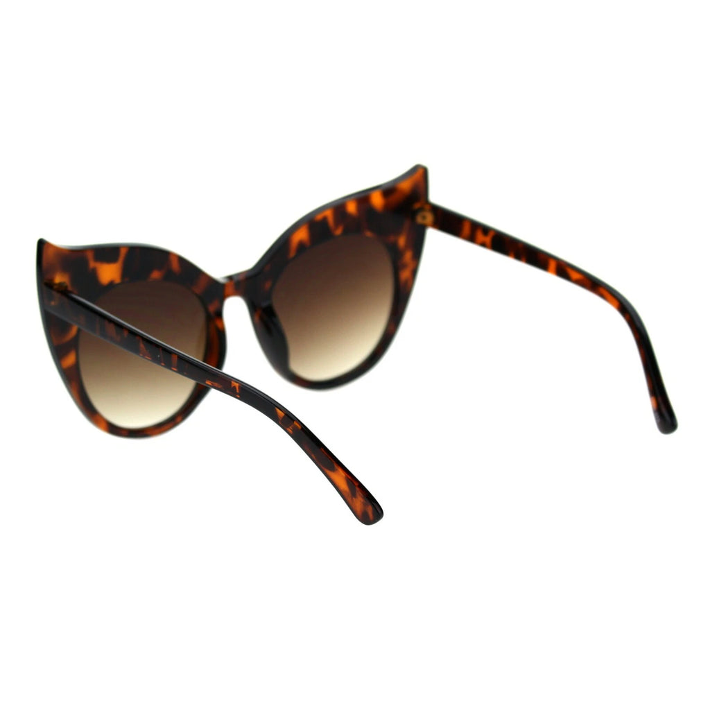 Womens Bat Shape Large Butterfly Cat Eye Plastic Sunglasses