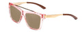 Smith Optics Runaround Womens Cateye Polarized Sunglasses Pink Crystal Gold 55mm